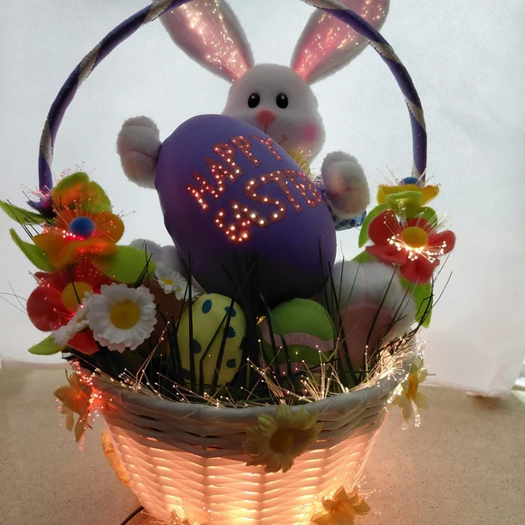 Easter Bunny Fiber Optic Basket - Picture 5 of 9